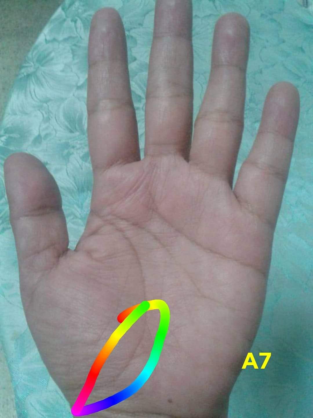 A7 LIFE LINE CURVE TO THUMB